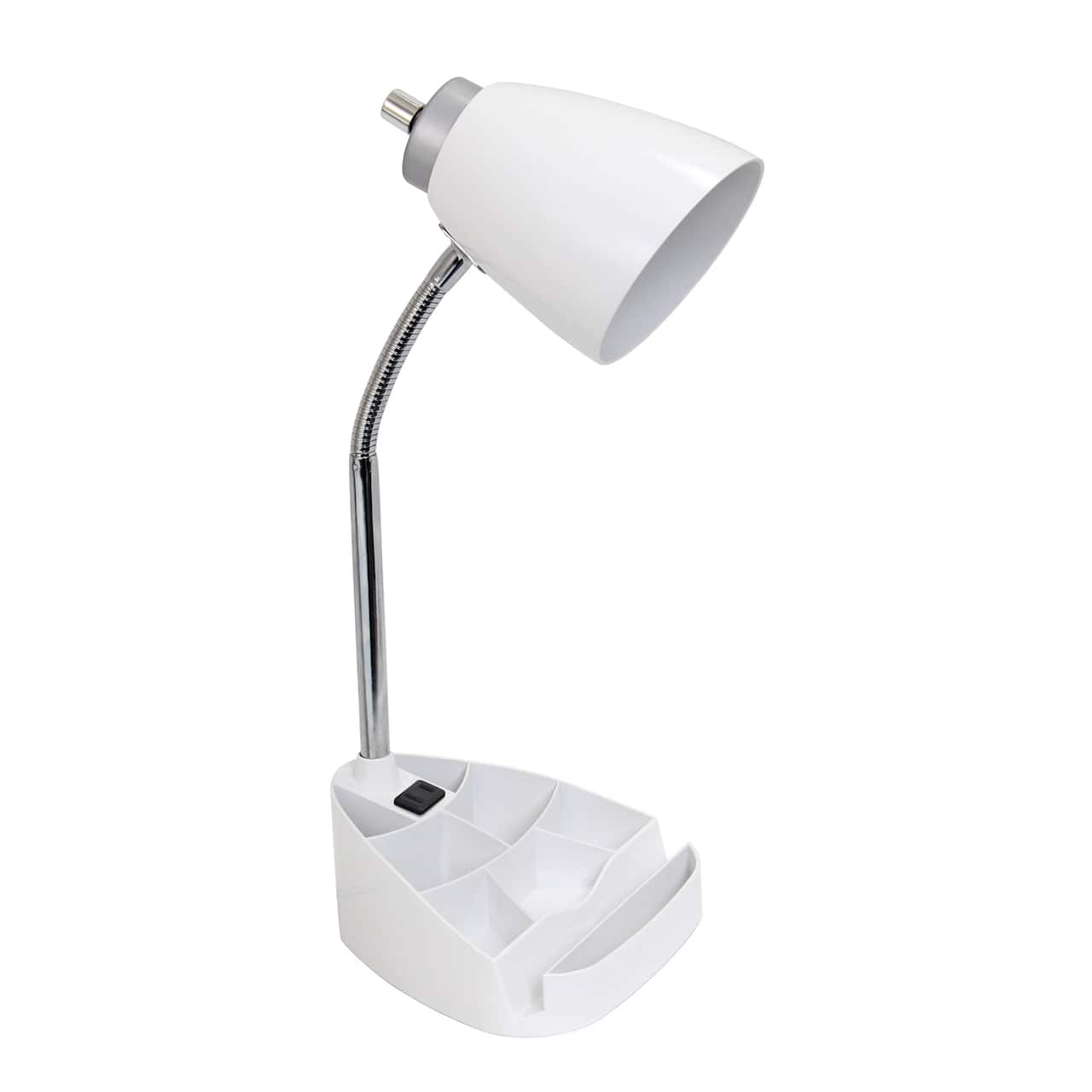 LimeLights 18.5" Gooseneck Desk Lamp with Tablet Stand and Charging Outlet